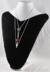 Attractive ladies' slide chain necklaces in various materials, styles, link types, & accents
