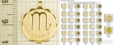 Zodiac sign decorative fobs, various strap, key chain, watch chain & jewelry finishing options