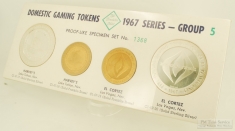 The Franklin Mint Domestic Gaming Tokens 1967 Series Group 5 set 1368; Harvey's, El Cortez casinos