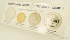 The Franklin Mint Domestic Gaming Tokens 1967 Series Group 7 set 1368; Golden Gate & Harolds Club