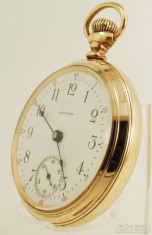 Waltham (American Waltham) 18S 15J adj. 3p model 1883 grade No. 25 pocket watch #4678527, YGF case