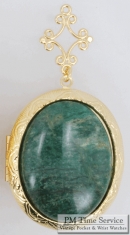Large oval locket with cameo recess & metal design connectors, in a variety of finishing options