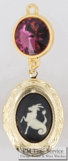 Oval locket with medium cameo recess & large round connector, in a variety of finishing options