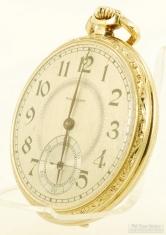 Waltham 12S 19J adj. P.S. Bartlett pocket watch #24932452, lovely YGF HB Garland-model Keystone case