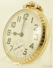 Hamilton 16S 21J LS adj 6p grade 992B pocket watch #C380531, Star YGF SB&B smooth polish case