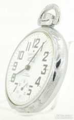 Precision Watch Co. (France) 42mm 17J North Star pocket watch, heavy WBM chrome SB&B WR case