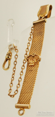 3.5" YGF ribbon-style pocket watch chain with oval center detail