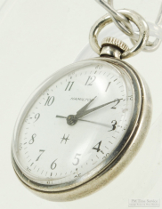 Hamilton (Swiss) 6-OS 17J grade 610 ladies' pocket watch, elegant Hamilton Sterling silver WR case