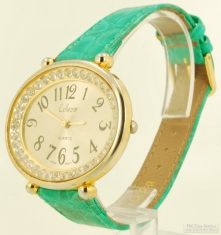 Collezio quartz ladies' wrist watch, distinctive wide-oval YBM & SS case