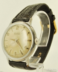 Gruen 17J Precision wrist watch, heavy SS round water resistant case