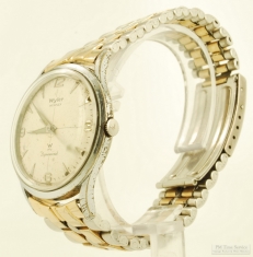 Wyler Incaflex Dynawind 17J automatic (self-winding) wrist watch, round WBM & SS smooth polish case