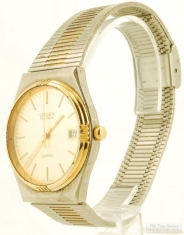 Gruen Precision quartz with date wrist watch, thin-model YBM & SS cushion-shaped case