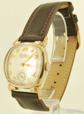 Gruen 15J grade 426 Veri-Thin wrist watch, heavy YGF & SS square smooth polish case w/ flared sides