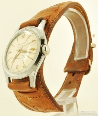 Nicolet 17J wrist watch, heavy WBM & SS round water resistant case with a sloped bezel