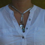 Double Albert Chain with Spring Ring (as short necklace)