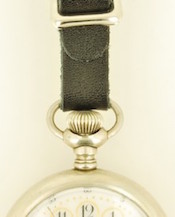 Detail of Leather Strap Fob in use