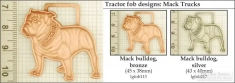 Mack truck decorative fobs, various designs with strap & key chain options