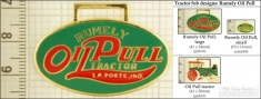 Rumely tractor decorative fobs, various designs with strap, key chain, & watch chain options