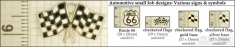 Automotive sign & symbol fobs, various designs with strap, key chain, & watch chain options