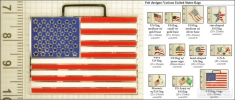 US (American) flag decorative fobs, various designs with strap, key chain, & watch chain options