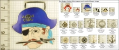 Nautical-themed decorative fobs, various designs with strap, key chain, & watch chain options