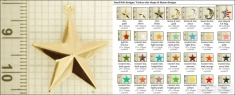 Star-shaped decorative fobs, various strap, key chain, watch chain & jewelry finishing options