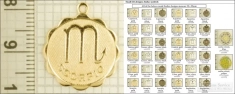 Zodiac sign decorative fobs, various strap, key chain, watch chain & jewelry finishing options
