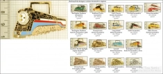 Railroad locomotive engine decorative fobs, various designs with strap & key chain options