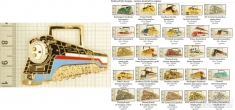 Railroad locomotive engine decorative fobs, various designs with strap & key chain options
