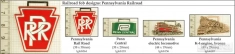 Pennsylvania railroad decorative fobs, various designs with strap, key chain, & watch chain options