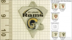 NFL team logo small decorative fobs (NFC West), pewter-toned, various teams & finishing options