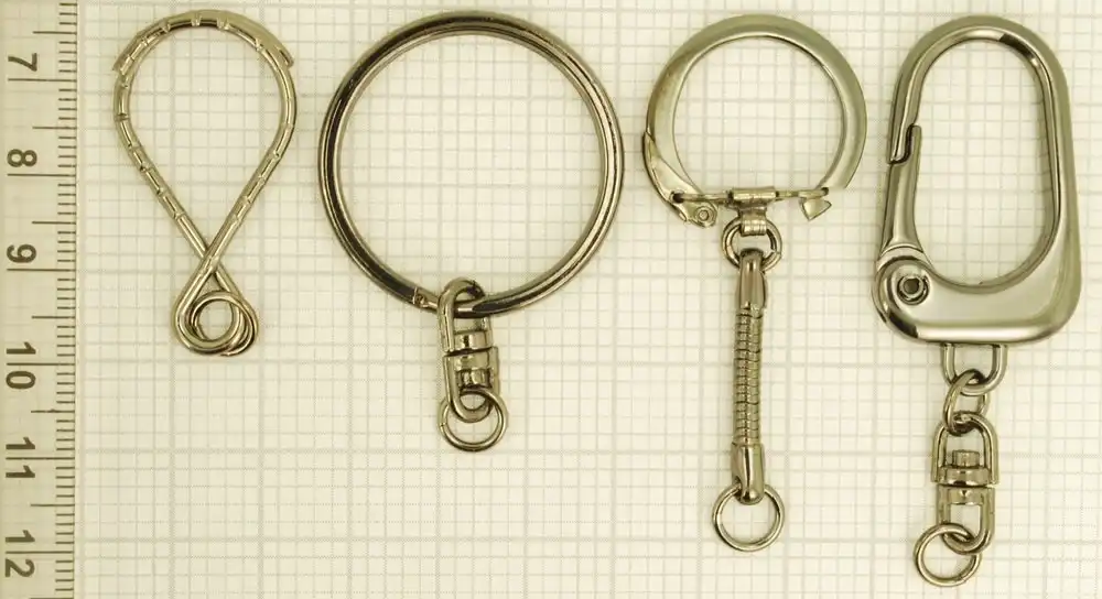 keychain_fob: Base metal key chain rings, in a variety of styles and ...