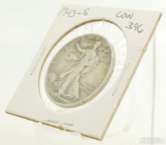 1943-S Walking Liberty $0.50 (fifty cent) US Coin, circulated, "Good" condition