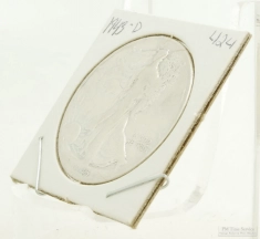 1943-D Walking Liberty $0.50 (fifty cent) US Coin, circulated, "Good" condition