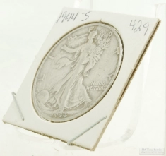 1944-S Walking Liberty $0.50 (fifty cent) US Coin, circulated, "Fine" condition