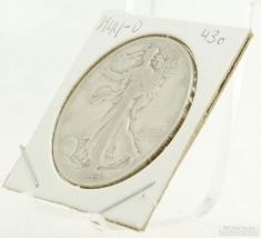 1944-D Walking Liberty $0.50 (fifty cent) US Coin, circulated, "Very Good" condition