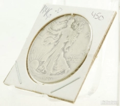 1946-D Walking Liberty $0.50 (fifty cent) US Coin, circulated, "Good" condition