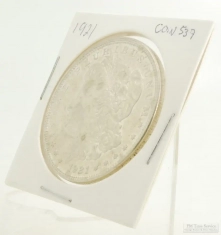 1921 Morgan Dollar $1.00 US Coin, circulated, "Good" condition