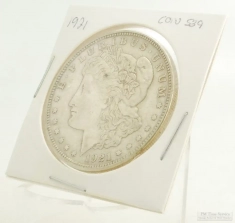 1921 Morgan Dollar $1.00 US Coin, circulated, "Very Good" condition