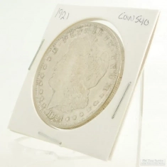 1921 Morgan Dollar $1.00 US Coin, circulated, "Average" condition