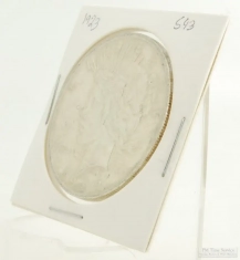 1923 Peace Dollar $1.00 US Coin, circulated, "Good" condition