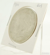 1924 Peace Dollar $1.00 US Coin, circulated, "Good" condition