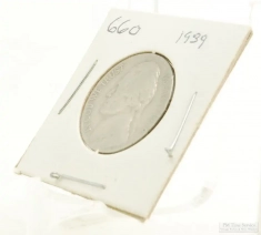 1939 Jefferson $0.05 (five cent) nickel US Coin, circulated, "Good" condition