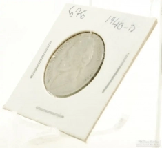 1940-D Jefferson $0.05 (five cent) nickel US Coin, circulated, "Very Good" condition