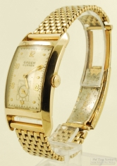 Gruen (Swiss) 17J Precision grade 440 wrist watch #A4299, long rectangular YGF Curvex-model case
