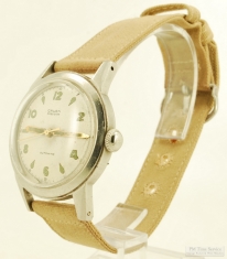 Gruen 17J automatic Precision Veri-thin grade 460SS wrist watch #IF26736, heavy SS round WR case