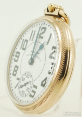 Waltham 16S 23J LS adj. 6p Vanguard pocket watch #31321081, attractive YGF Waltham SB&B case