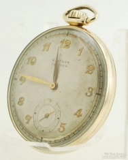 Waltham 12S 17J Premier Colonial No. 209 pocket watch #30713761, YGF thin-model case, w/ display box