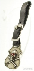 Sharp and Smith Surgical Instruments WBM & enamel leather strap pocket watch fob
