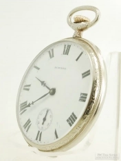 Howard (Keystone) 12S 17J adj. 3p series 7 pocket watch #1387872, elegant thin model WGF Howard case